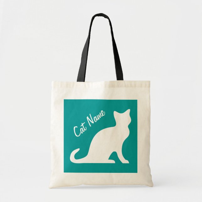 Cat tote bags | Personalized pet name (Front)