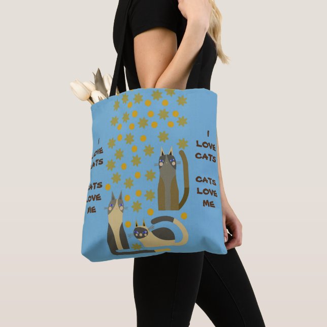 CAT TOTE SHOPPING BAG (Close Up)
