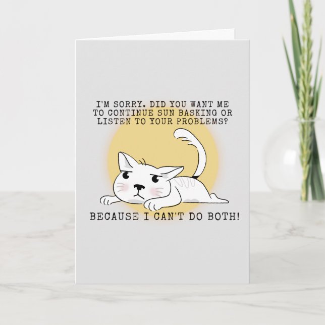 Cat Tough Love Greeting Card (Front)