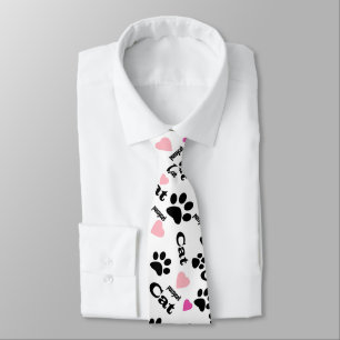 Cat tracks neck tie