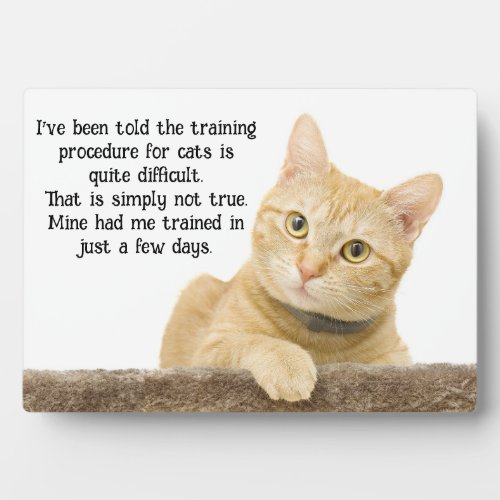 Cat Training  Plaque