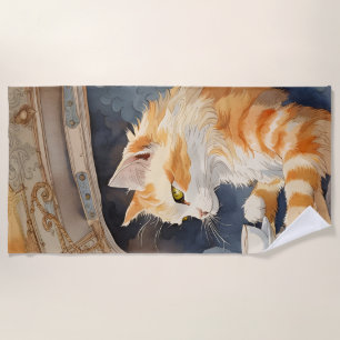 Cat Traveler  Beach Towel