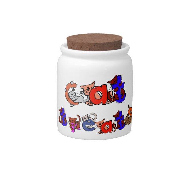 Cat Treats Candy Jar (Front)