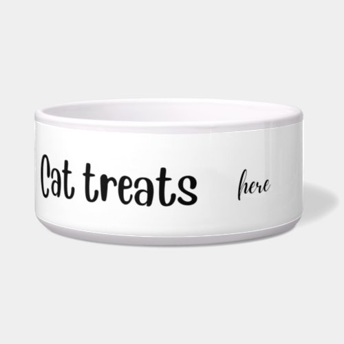 Cat treats hereCat ceramic bowl