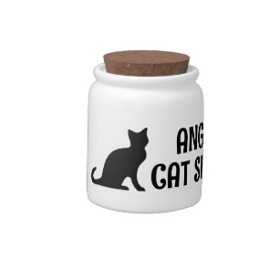 Cat treats jar with custom pet name and color