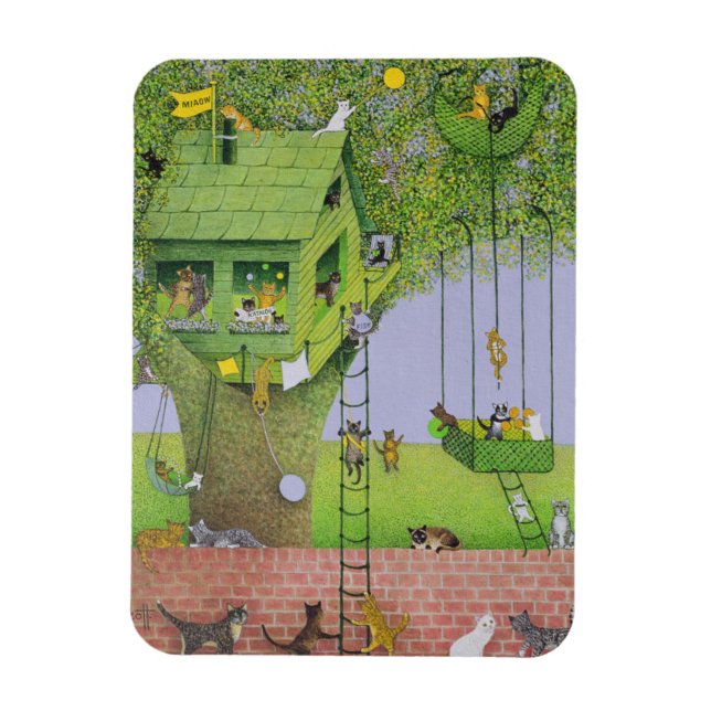 Cat Tree House Magnet (Vertical)
