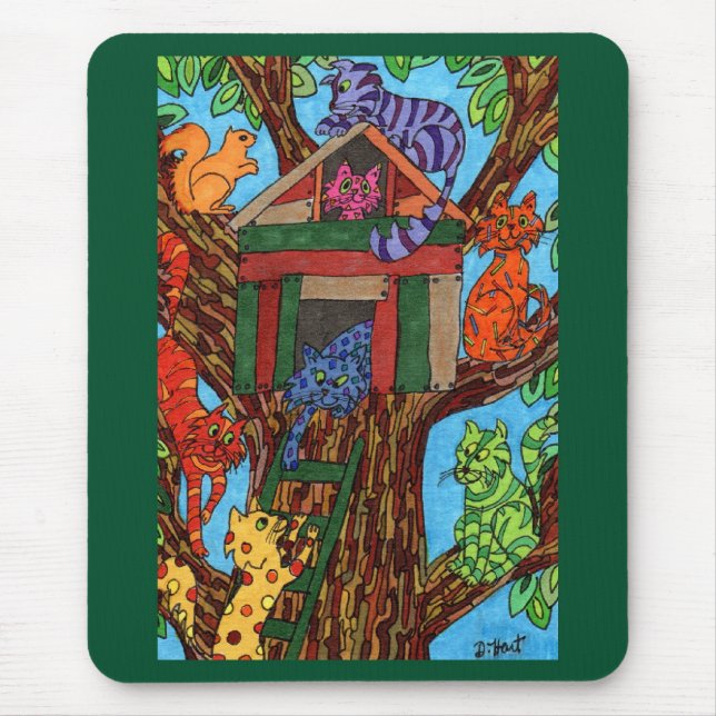 Cat Tree House Mouse Pad (Front)