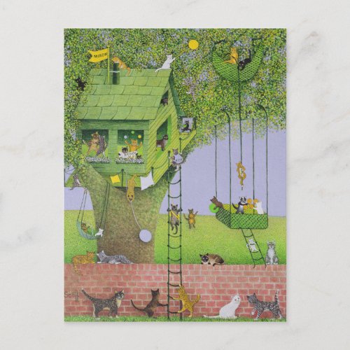 Cat Tree House Postcard
