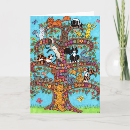 Cat Tree of Life 2 Card