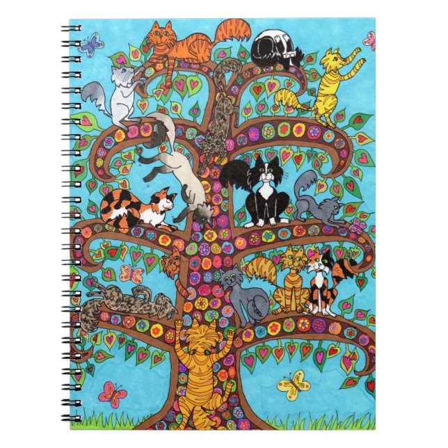 Cat Tree of Life 2 Notebook (Front)