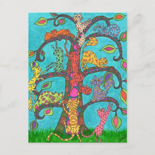 Cat Tree of Life Postcard
