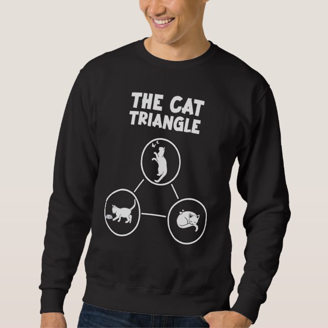 Cat Triangle  Cat Owner Cats Sweatshirt (Front)