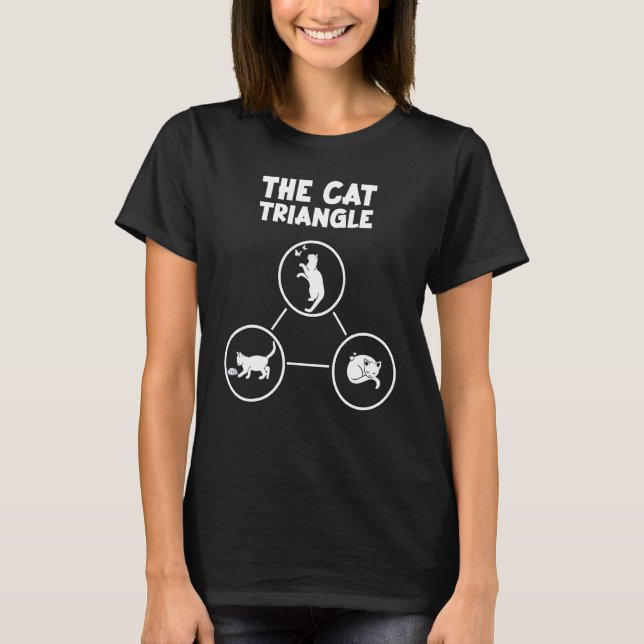 Cat Triangle  Cat Owner Cats T-Shirt (Front)
