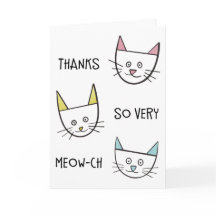 Cat Trio Thank You Card