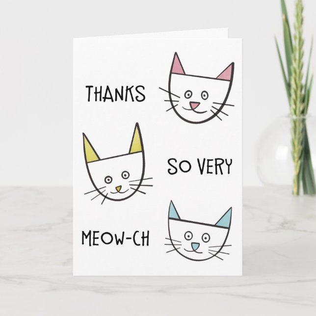 Cat Trio Thank You Card (Front)