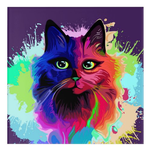 Cat Trippy Psychedelic Pop Art 