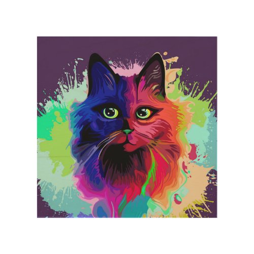 Cat Trippy Psychedelic Pop Art 