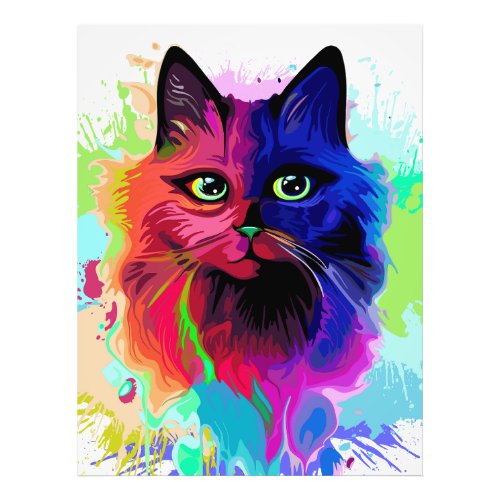 Cat Trippy Psychedelic Pop Art  Photo Print