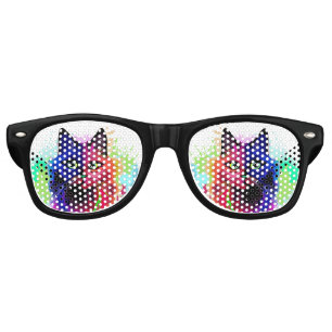 Cat Trippy Psychedelic Pop Art Retro Sunglasses