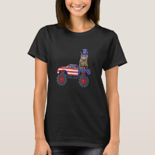 Cat Truck 4th of July Matching Family USA Patriot T-Shirt