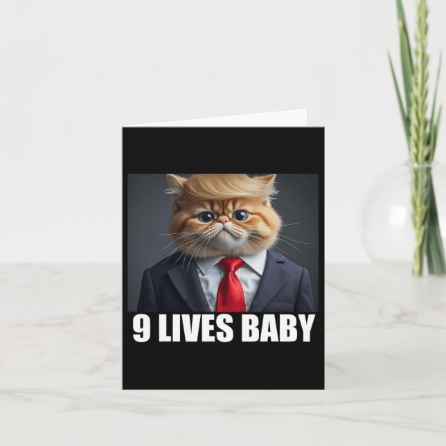 Cat Trump 9 Lives Ba1  Card (Front)