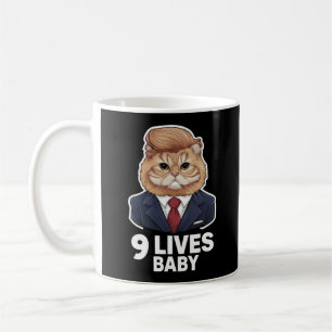 Cat Trump 9 Lives Baby Coffee Mug