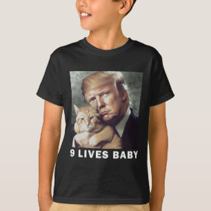 Cat Trump 9 Lives By Trump 2024 Win Victory Winner T-Shirt
