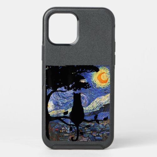 Cat Tshirt Starry Night Cat Tee Van Gogh Cat Gif OtterBox Symmetry iPhone 12 Pro Case