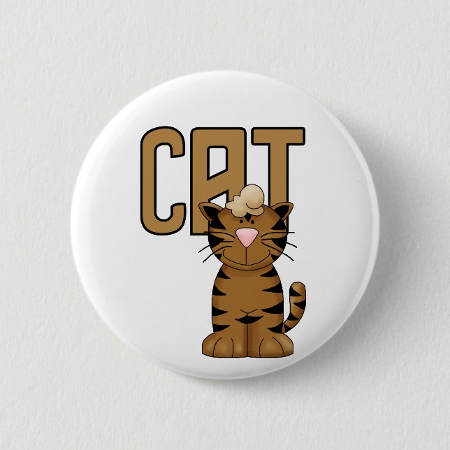 Cat Tshirts and Gifts Button (Front)
