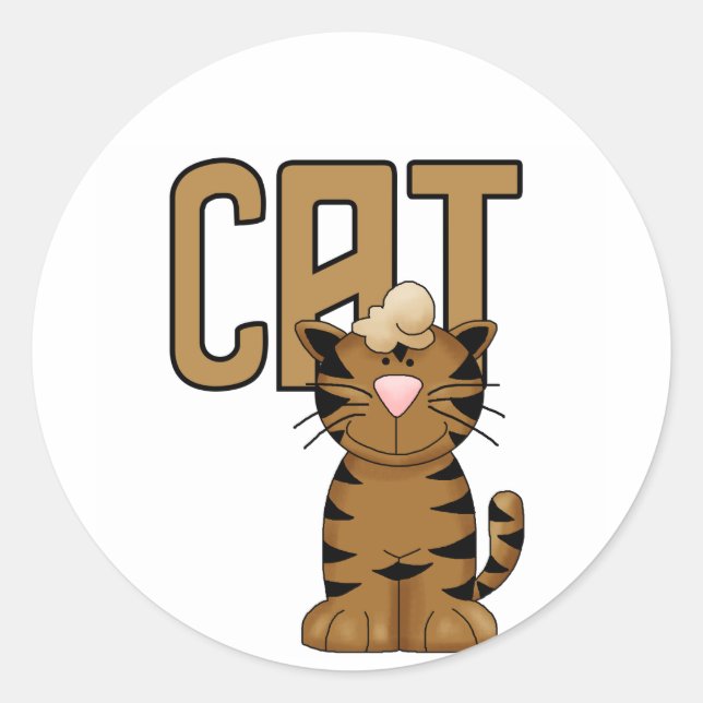 Cat Tshirts and Gifts Classic Round Sticker (Front)