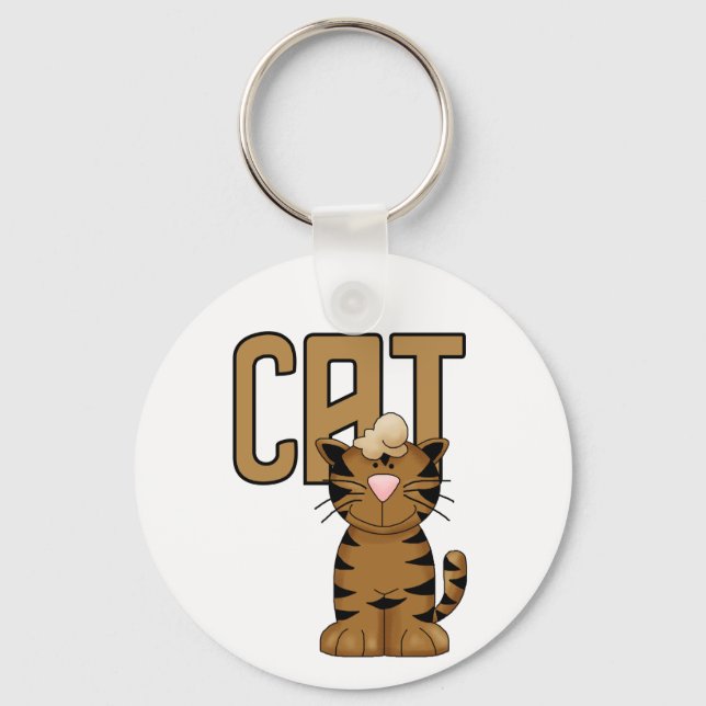 Cat Tshirts and Gifts Keychain (Front)