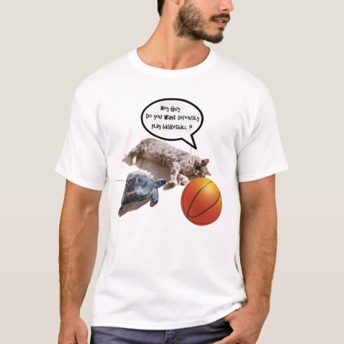 CAT TURTLE AND BASKETBALL T_Shirt