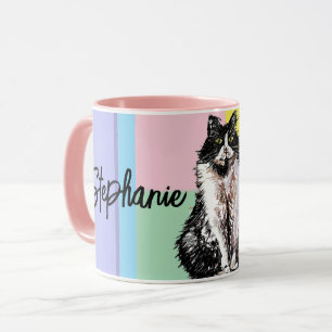 Cat Tuxedo Pastel Cats Womens Pastel Colors Mug