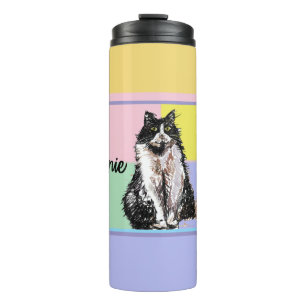 Cat Tuxedo Pastel Cats Womens Pastel Colors Thermal Tumbler