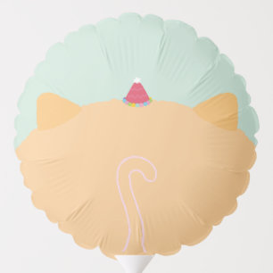 Cat "Two Cute to Handle" Mint Green Birthday Ballo Balloon