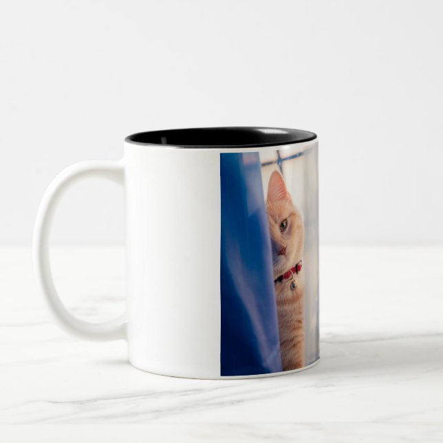 Cat Two-Tone Coffee Mug (Left)