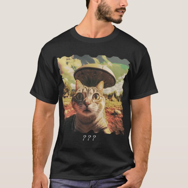 Cat UFO Selfie: Invasion / Gentlemen Tshirt #7 (Front)