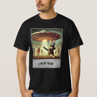 Cat UFO Selfie: Scared Kitty (Man t-shirt) #04 T-Shirt