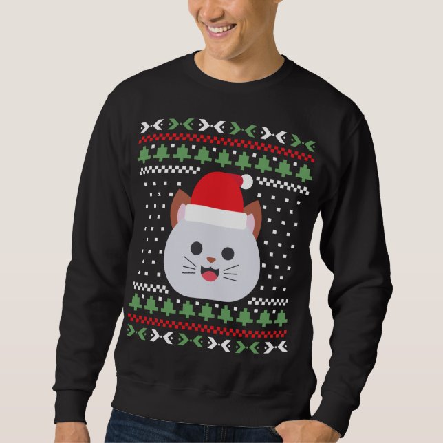 Cat Ugly Christmas Sweater (Front)