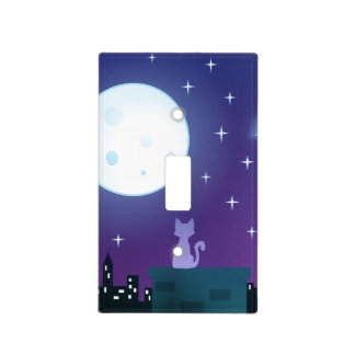 Cat Under The Moonlight Light Switch Cover