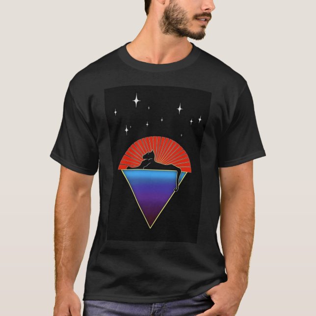 Cat Under The Stars Essential T-Shirt (Front)