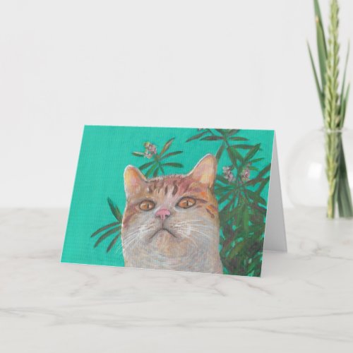 Cat under Tree Card