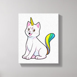 Cat Unicorn Canvas Print