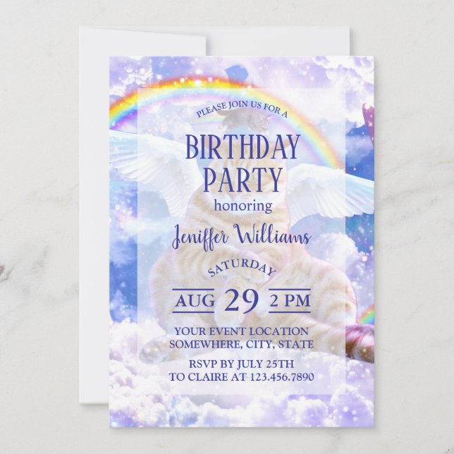 Cat Unicorn - Caticorn                             Invitation (Front)