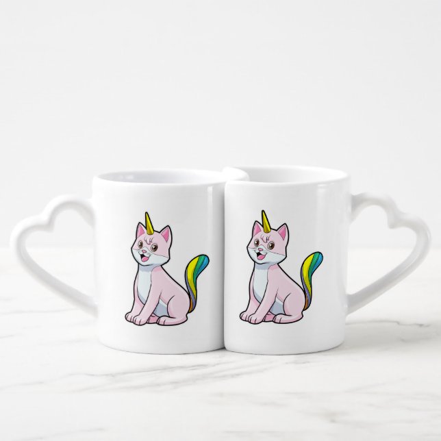 Cat Unicorn Coffee Mug Set (Front Nesting)