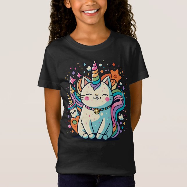 Cat Unicorn Cute Kawaii TShirt (Front)