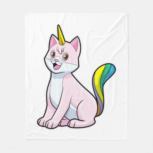 Cat Unicorn Fleece Blanket