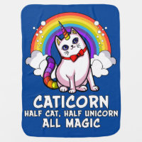 Cat Unicorn Magical Caticorn Kitten Rainbow Pet Baby Blanket