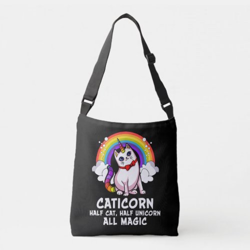 Cat Unicorn Magical Caticorn Kitten Rainbow Pet Crossbody Bag