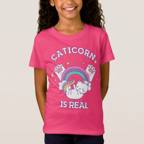 Cat Unicorn Magical Caticorn Kitten Rainbow Pet T_Shirt